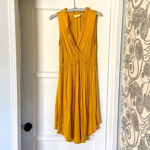 Anthropologie, Golden yellow Maeve dress.